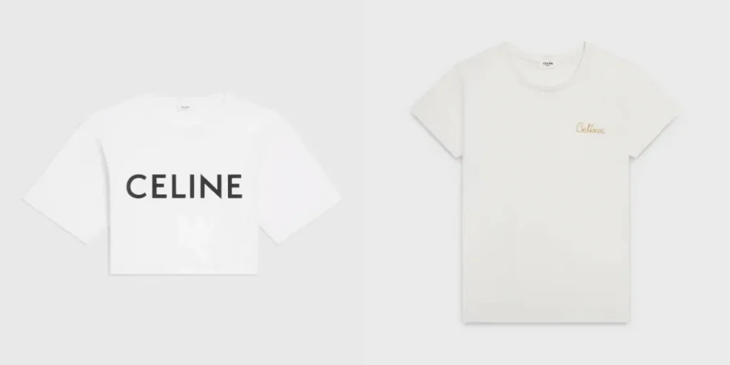 短版 CELINE Logo T-Shirt / CELINE 棉質刺繡 T-Shirt