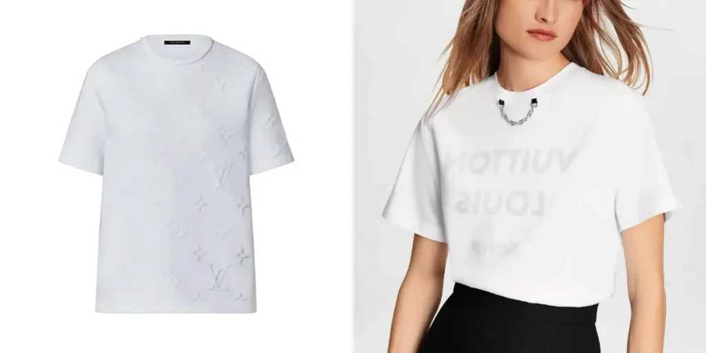 3D Monogram 壓花圖案 T-Shirt / 鏈帶印花T-Shirt