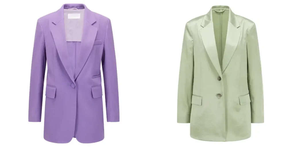 BOSS 2022 丁香紫色西裝外套/酪梨綠緞面西裝外套