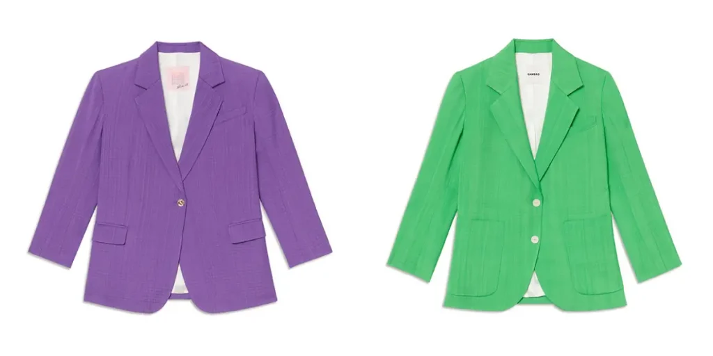 SANDRO紫色西裝外套/SANDRO綠色西裝外套